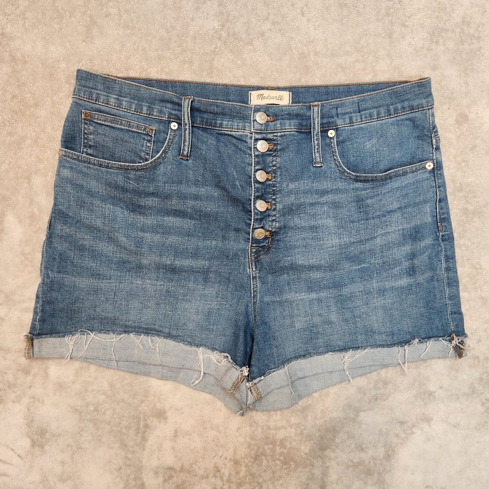 Madewell Women's Blue Denim High-Rise Shorts